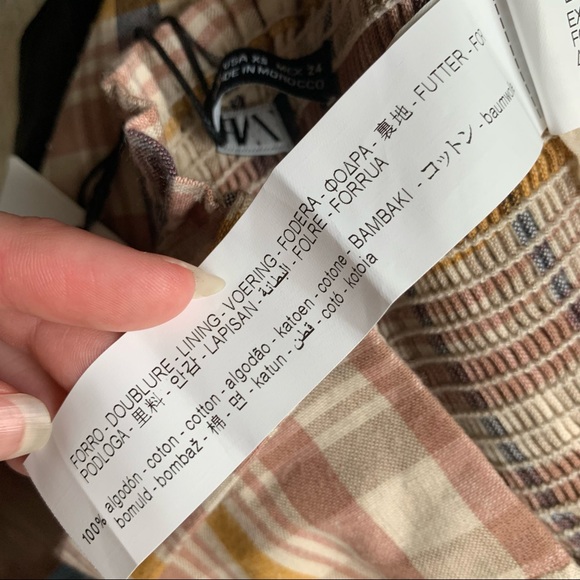 NWT Zara Plaid Crop Top!! - Picture 9 of 12